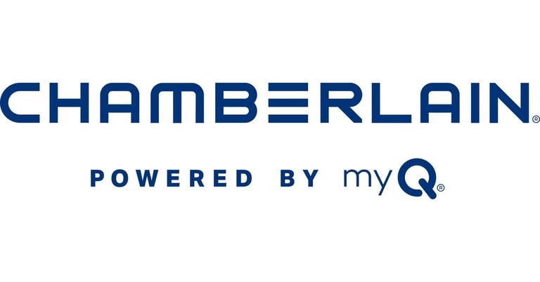 Chamberlain logo with Powered by myQ text below it